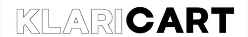 KLARICART logo for supplements and wellness brand, with ‘KLARI’ in outlined letters and ‘CART’ in bold black text.
